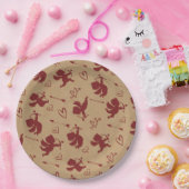 Assiettes En Carton Cupids Arrows and Hearts (Fête)