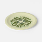 Assiettes En Carton Curvy Green Retro (Angle)