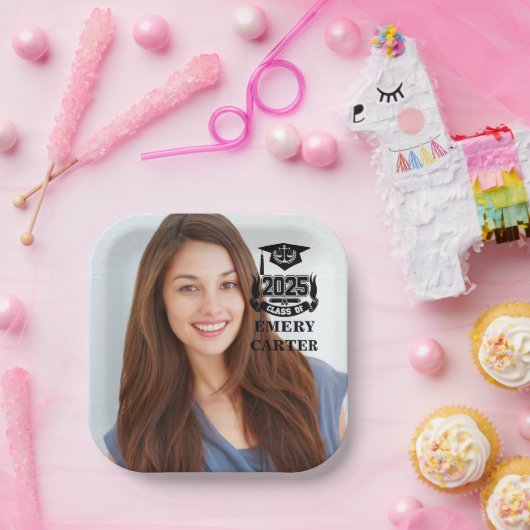 Assiettes En Carton Custom 2025 Graduate Photo Attorney Law School (Fête)