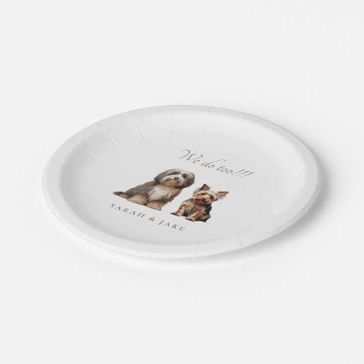Assiettes En Carton Custom 2 Pet Wedding (Angle)