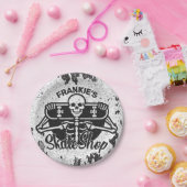 Assiettes En Carton Custom ADD NAME Skull Skate Shop (Fête)