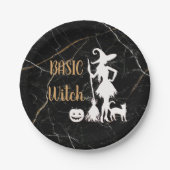 Assiettes En Carton Custom BASIC WITCH w Chat Funny Cool Aesthétique C (Devant)