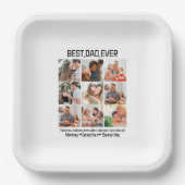 Assiettes En Carton Custom Best Papa Ever Fête des pères 9 Photo Colla (Recto)