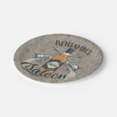 Assiettes En Carton Custom Cowboy Revolver Gun Whiskey Saloon (Angle)