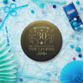 Assiettes En Carton Custom Cute Happy 30th Birthday (Fête)