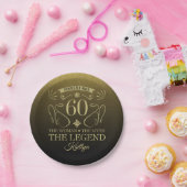Assiettes En Carton Custom Cute Happy 60th Birthday (Fête)