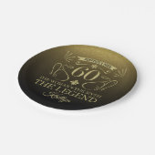 Assiettes En Carton Custom Cute Happy 60th Birthday (Angle)