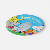 Assiettes En Carton Custom Fun Cute Animals Birthday Party (Angle)