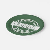 Assiettes En Carton Custom Green Moderne Graduate Party (Angle)