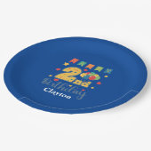 Assiettes En Carton Custom Happy 2e anniversaire (Angle)