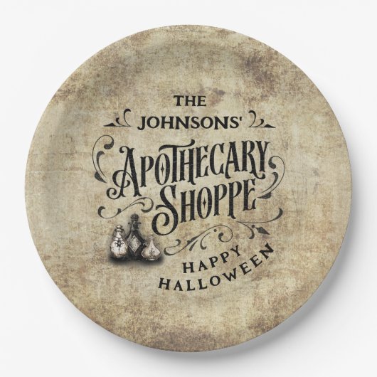 Assiettes En Carton Custom Happy Halloween (Devant)