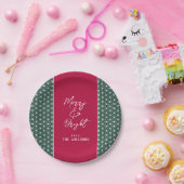 Assiettes En Carton Custom Japandi Christmas Paper Plate – Asanoha (Fête)