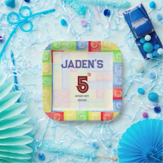 Assiettes En Carton Custom Lego Themed Birthday Party Paper Plates (Fête)