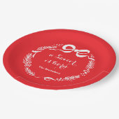 Assiettes En Carton Custom Modern Luke 2 Scripture Red Christmas (Angle)