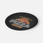 Assiettes En Carton Custom Neon Italian Pizzeria Pizza House (Angle)