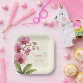 Assiettes En Carton Custom Orchid Floral  (Fête)