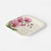 Assiettes En Carton Custom Orchid Floral  (Angulaire)