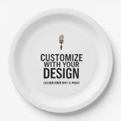 Assiettes En Carton Custom Personalized Blank Company Branded (Devant)