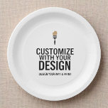 Assiettes En Carton Custom Personalized Blank Company Branded<br><div class="desc">Serve your brand with style using these Custom Personalized Company Branded Paper Plates, designed with a blank template ready for your logo, company name, or custom message. Perfect for business events, office parties, pop-up shops, conferences, or promotional catering, these disposable plates offer a polished way to elevate your brand’s presentation....</div>