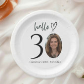 Assiettes En Carton Custom Photo 30th Birthday Party Plates