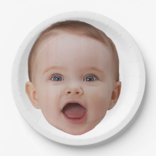 Assiettes En Carton Custom Photo, Custom Photo Face (Devant)