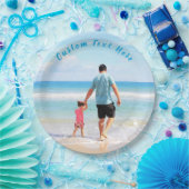 Assiettes En Carton Custom Photo et texte - Your Own Design - Pour pap (Fête)