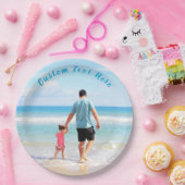 Assiettes En Carton Custom Photo et texte - Your Own Design - Pour pap (Fête)