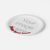 Assiettes En Carton Custom Photo – Personalized text  (Angle)