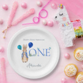 Assiettes En Carton Custom Pierre le lapin 1er anniversaire (Fête)