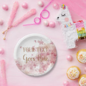 Assiettes En Carton Customisable Handmade Product floral wreath (Fête)