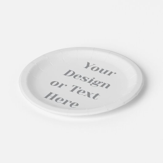 Assiettes En Carton Customizable Your Design or Text Here Personalized (Angle)