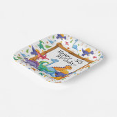 Assiettes En Carton Customize Age Dinosaur Birthday (Angulaire)