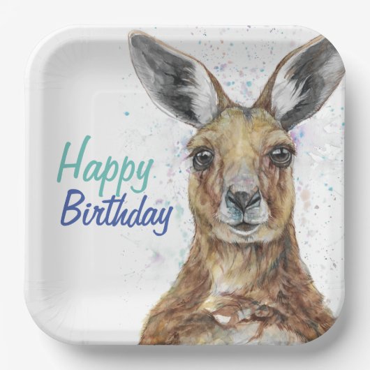Assiettes En Carton Customize Plate with Joe the Kangaroo (Recto)