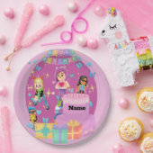 Assiettes En Carton Customized PKXD Style Happy Birthday Paper Plate (Fête)
