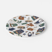 Assiettes En Carton Cute Adventure Doodle Motif Plaques papier (Angle)