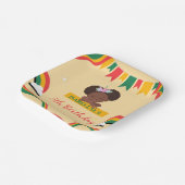Assiettes En Carton Cute afro licorne Africaine amérique filles Annive (Angulaire)