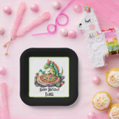 Assiettes En Carton Cute ajouter nom pizza dinosaur fête (Fête)