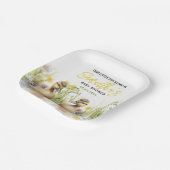 Assiettes En Carton Cute Aquarelle Canard bébé garçon douche (Angulaire)