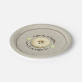 Assiettes En Carton Cute as a Button Baby shower Sip and See (Angle)