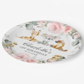 Assiettes En Carton Cute Australian Animals Rose Floral Vert (Angle)