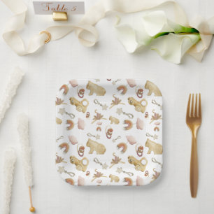 Assiettes En Carton Cute Baby Cars And Clouds Newborn Babyshower Plate