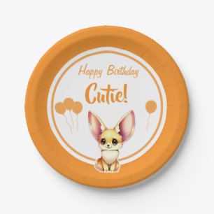 Assiettes En Carton Cute Baby Fennec Fox plaque papier