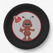 Assiettes En Carton Cute barbecue steak fourmi party (Devant)