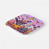 Assiettes En Carton Cute bats halloween party (Angulaire)