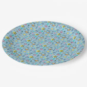 Assiettes En Carton Cute beach pattern (Angle)