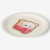 Assiettes En Carton Cute Bear Face (Angle)