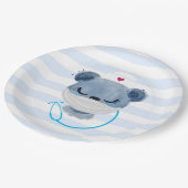 Assiettes En Carton Cute Bear Nurse portant un masque protecteur (Angle)