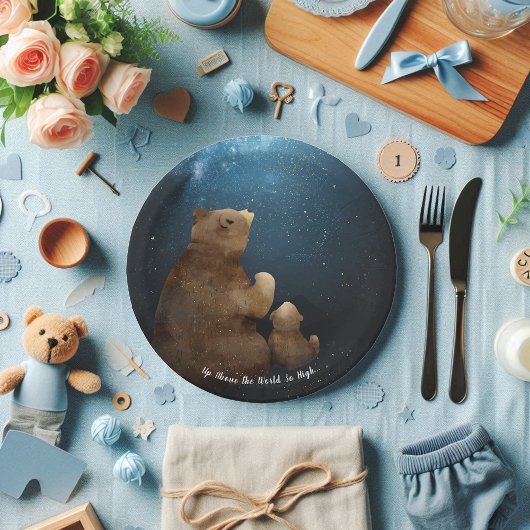 Assiettes En Carton Cute Bear Twinkle Little Star