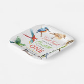 Assiettes En Carton Cute Bird 1er anniversaire (Angulaire)