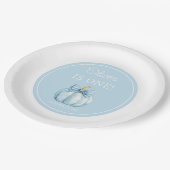 Assiettes En Carton Cute Blue Citrouille garçon 1er anniversaire (Angle)